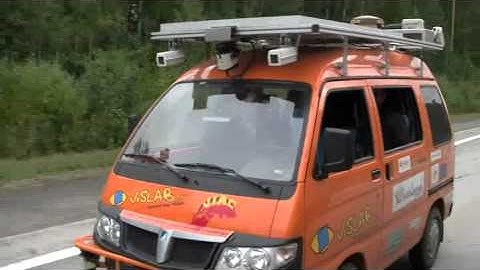 Autonomous Vehicle Driving Itself on Highway