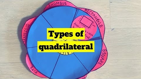 Types of quadrilateral working model #2dshapes #quadrilateral #formulas