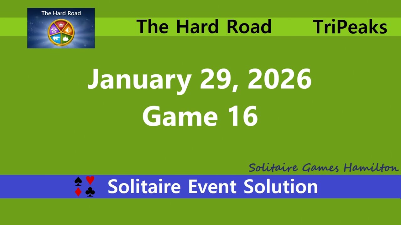 The Hard Road Game #16 | January 29, 2026 Event | TriPeaks