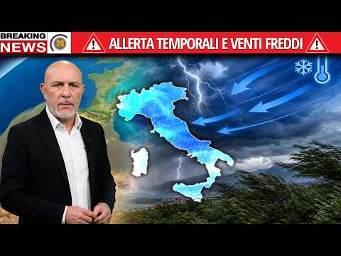 Video Meteo: nuova ALLERTA per venti freddi e temporali, ecco le regioni coinvolte