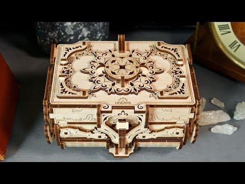 Ugears Antique Box with 8 compartments: Assemble Me. Fill Me Up