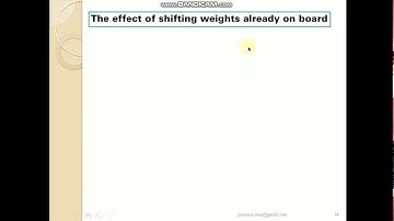 Effect of shifting weights onboard #ship #stability #mct #longitudinal stability #trim #draft