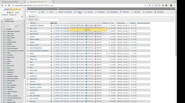 экспорт базы данных mysql phpmyadmin