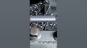 Lathe Machine Thread Cutting | Metal Turning Process #cnc #trending #shorts  #lathemachine #lathe