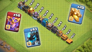 Mass Event Troops vs Every Town Hall | Clash of Clans screenshot 5
