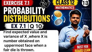 Probability Distribution Class 12 Maths | Exercise 7.1 Q 10 Full Solution (Easy Method)
