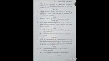 BSC ist semester Major physics question paper NEP (2023) Jammu University