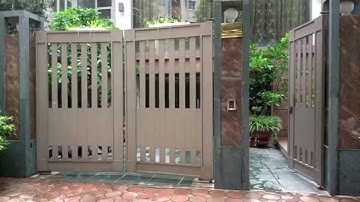 Cổng nhôm đúc mở tự động - Motor âm sàn nhập khẩu chính hãng từ Italy - bền đẹp - hiện đại