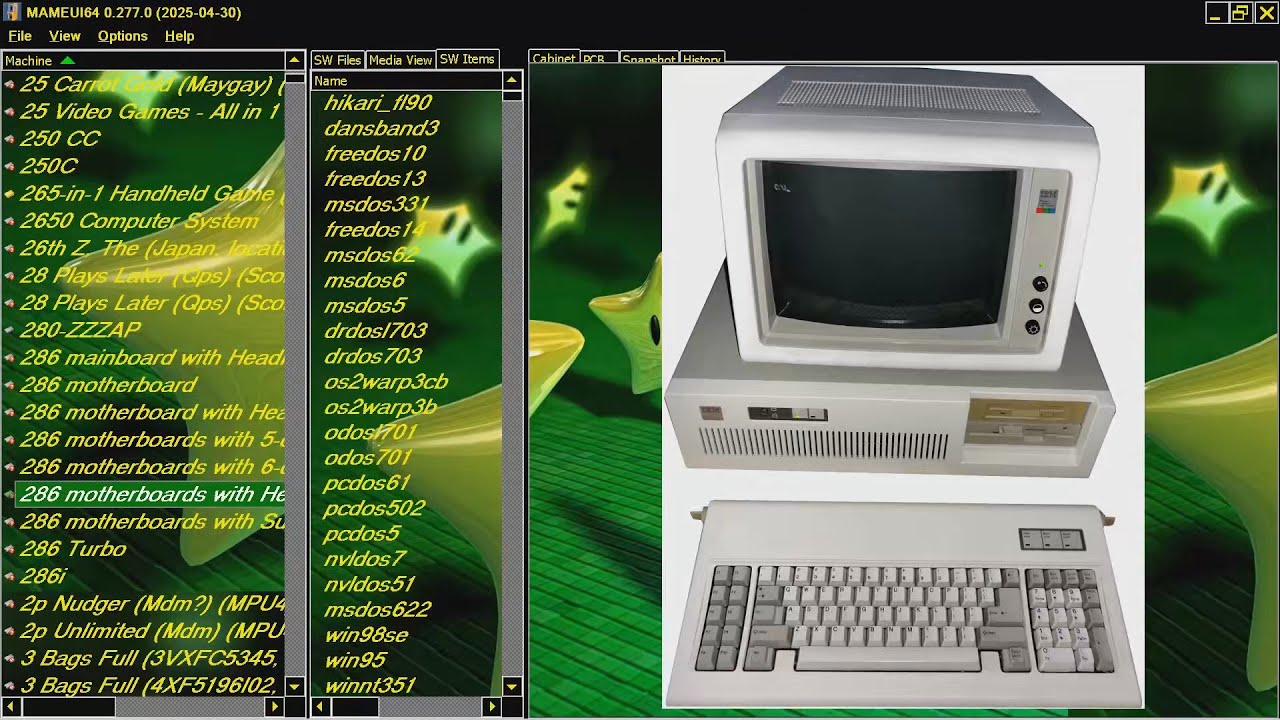 ATTRACT MODE MAME MESS 286 MOTHERBORDS Headland G2 Chipset