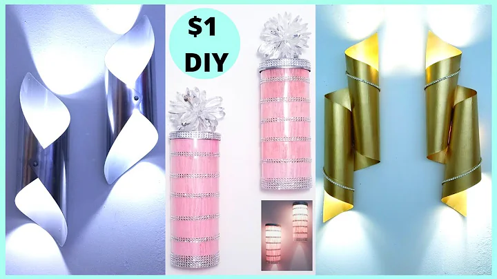 $1 Easy Dollar Tree DIY Wall Sconces Modern Glam Home Decor Ideas 2021
