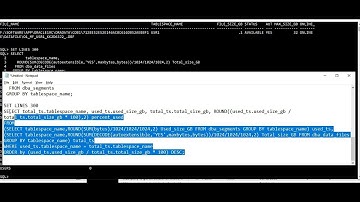 Oracle 19c Tablespace Monitoring (Check Descriptionfor SQL Quesries)
