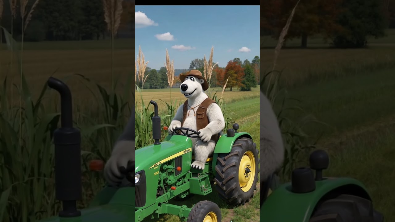 Polar Bear Drives a Tractor! 🐻🚜 | Funny Animal Animation | Farm Life Comedy