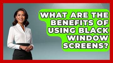 What Are The Benefits Of Using Black Window Screens? - Insects and Invaders