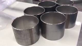 2 inch OD short pipe tube tubing double end deburring chamfering machine