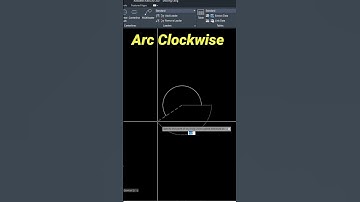Autocad Arc clockwise & counterclockwise #shorts
