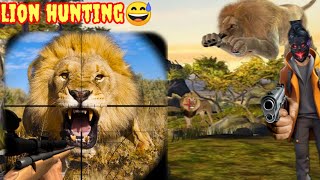 LION HUNTING GAME 3D GAME PLAY AMAZING LION FIGHT 😎 GAME PLAY #video screenshot 1