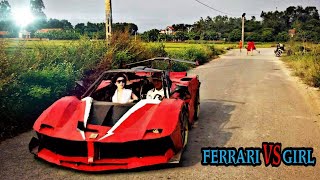 Lấy Siêu Xe Ferrari Gặp Mặt Gái Xinh 😂 | Use Fxxk Ferrari Supercar To Flirt With Girls