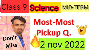 class 9 science mid term paper important question 2022-23 ll class 9 science sample paper coming