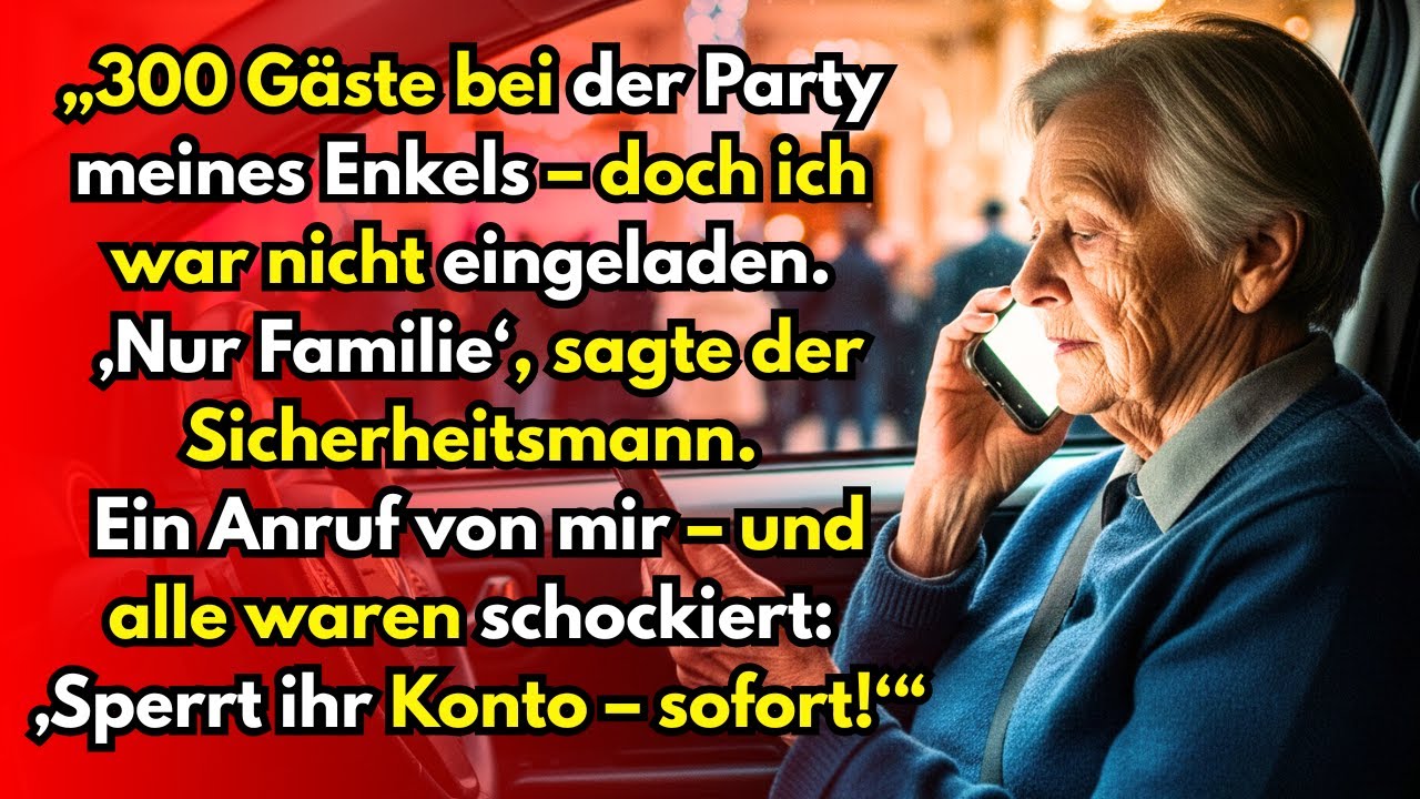 Ich stand vor dem Eingang des Grand Hotels und umklammerte ein sorgfältig verpacktes Geschenk, während dreihundert Gäste an mir vorbeiströmten. Ein Sicherheitsmann blockierte meinen Weg. „Diese...