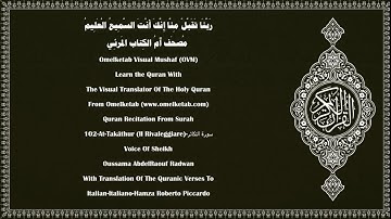 102 At Takâthur II Rivaleggiare سورة التكاثر Italian Italiano Hamza Roberto Piccardo Radwan