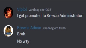 Krew.io Admin reacts to Viplol getting promoted to Admin in Krew.io