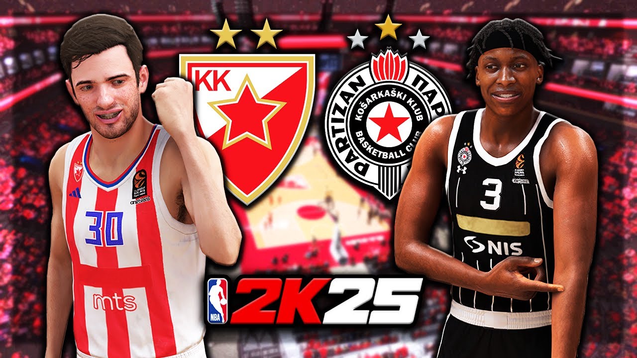 CRVENA ZVEZDA vs. PARTIZAN - EUROLEAGUE VECITI DERBI - NBA 2K25 4K