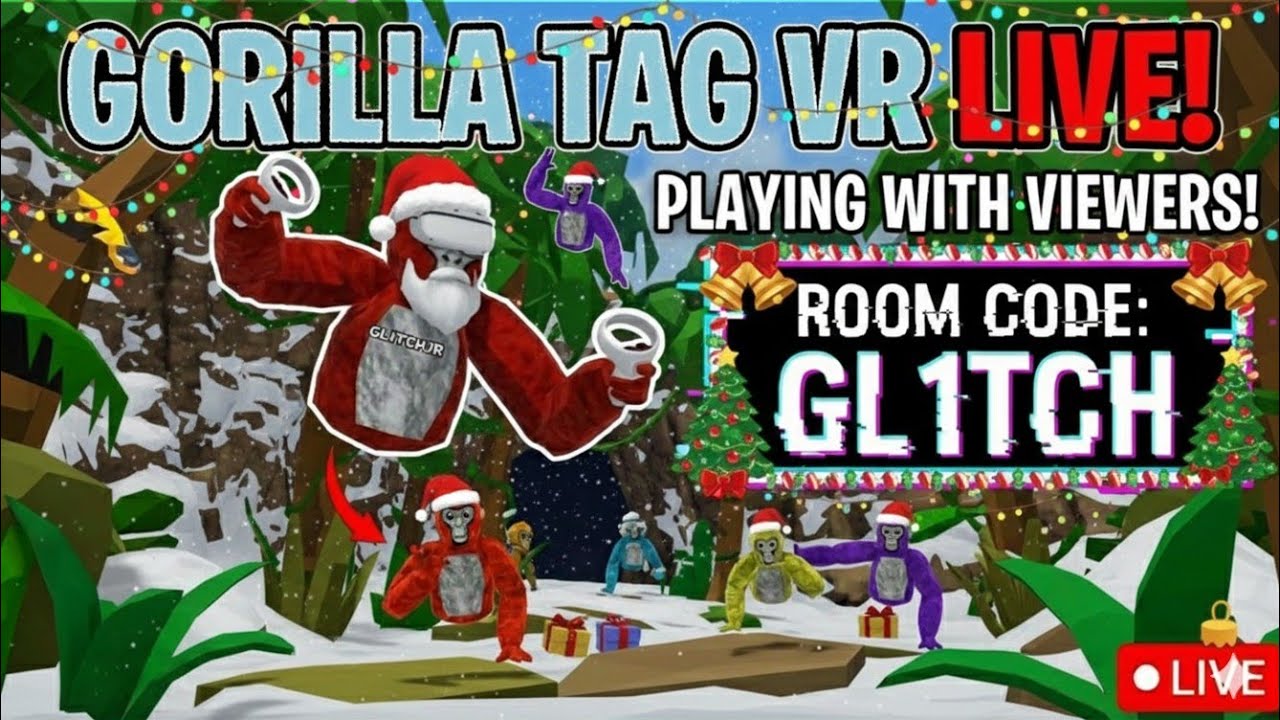 Playing With Viewers In Gorilla Tag (Code: GL1TCH) (Road To 2K) (Minigames, Infection and More)