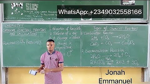 Chemical Reactions, Equations and Calculations (Introduction to Chemical equations and types)