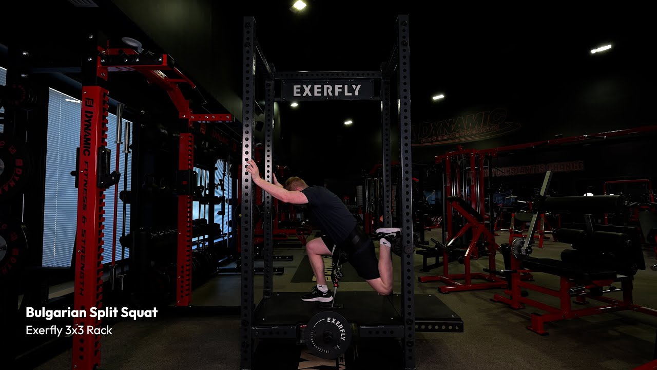 Bulgarian Split Squat | Exerfly 3x3 Rack - YouTube