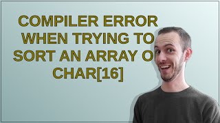 Compiler error when trying to sort an array of char16