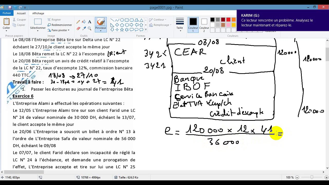 Comptabilité générale S2 Correction de série d'exercices des effets de commerce EP5