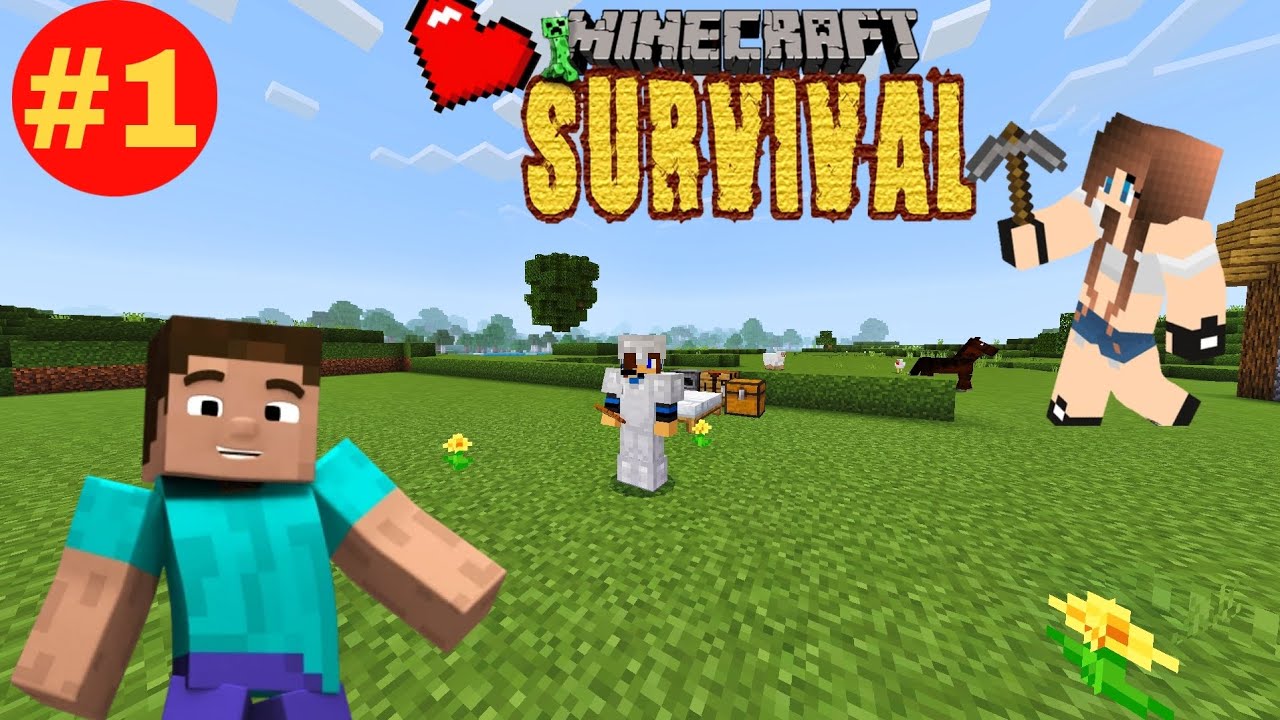 Minecraft PE New Survival Series Ep 1| Minecraft 1.21 Survival Gameplay ...