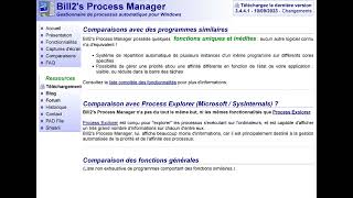 Comparaisons Bill2S Process Manager