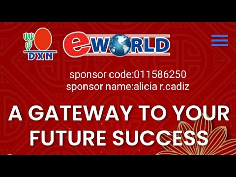 DXN eworld how to log in my DXN eworld account