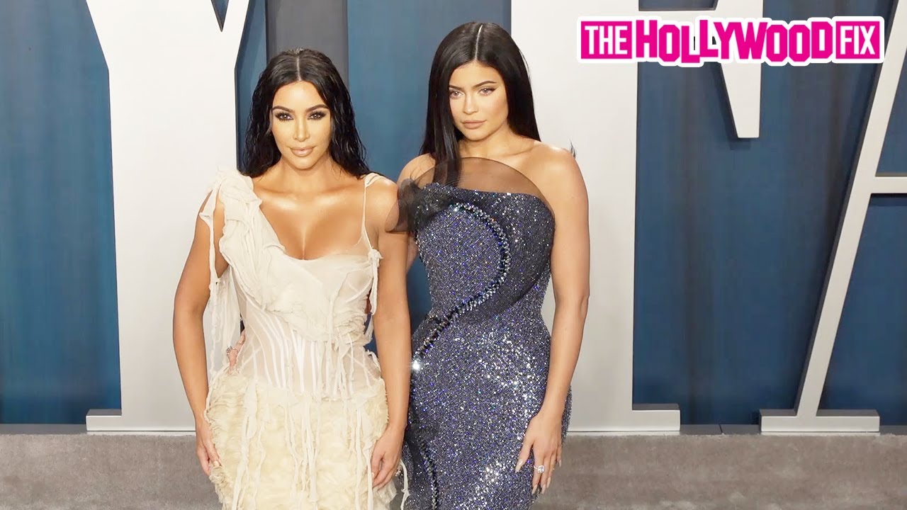 Kylie Jenner & Kim Kardashian Slay The Carpet At The Vanity Fair Oscar Party In Beverly Hills