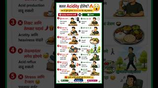 ⚠️ सतत Acidity होतेय? | ❌ Acidity वाढवणाऱ्या चुका vs ✅ Healthy Solutions #gooddiet
