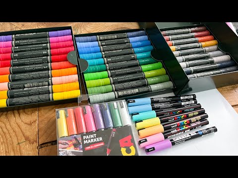 Unboxing Posca Pens and Faber-Castell Watercolor Markers 