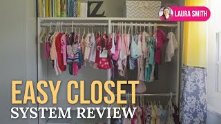 My review of the closet system from EasyClosets.com that we used in our nursery. See all the details and the coordinating blog post 