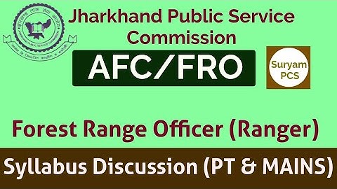 JPSC Forest Range Officer (Ranger) Syllabus Discussion @suryampcs @surajmahto_yt