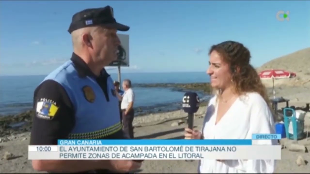 Desalojan a campistas de la playa de Las Carpinteras, en San Bartolomé de Tirajana