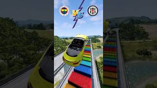 Fenerbahçe vs Beşiktaş Kim 60 Konteynerin Üstünden Atlar? BeamNG.drive #simulator #shorts