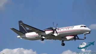 Saab 2000 N814BB Arrives at Dallas Love Field | WildcatTouring | 4K