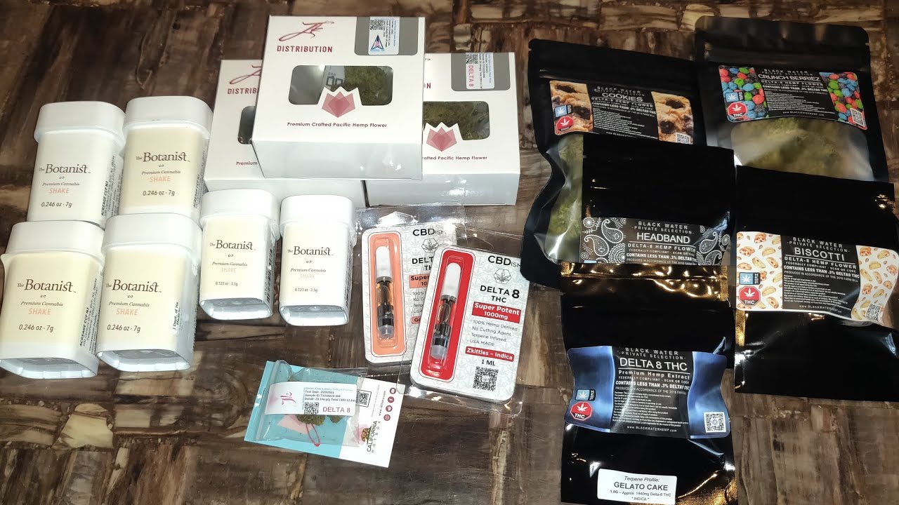 400+ Sub thank you! Delta 8 Black Water Hemp, J&K Distribution, Dispensary haul! Smoke sesh
