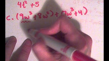 Lesson 9.1-  Adding and Subtracting Polynomials