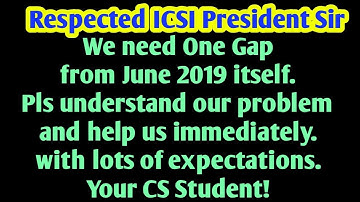 ICSI Reforms 3 | One Day Gap from June 2019 itself