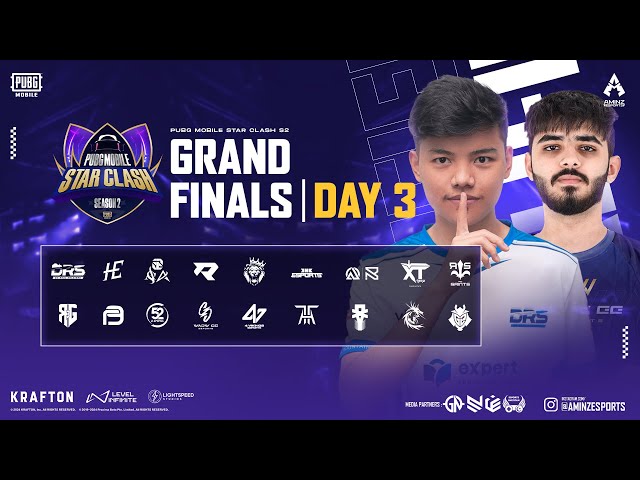 [Day 3] Grand Finals | PUBG MOBILE STAR CLASH S2 | Ft. #DRS #i8 #HORAA | #pubgmobile #aminzesports class=