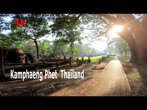 Kamphaeng Phet Historical Park Thailand in 4k