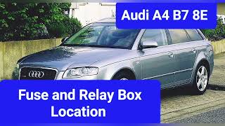 Audi A4 B7 8E Fuses and Relay Box Location 