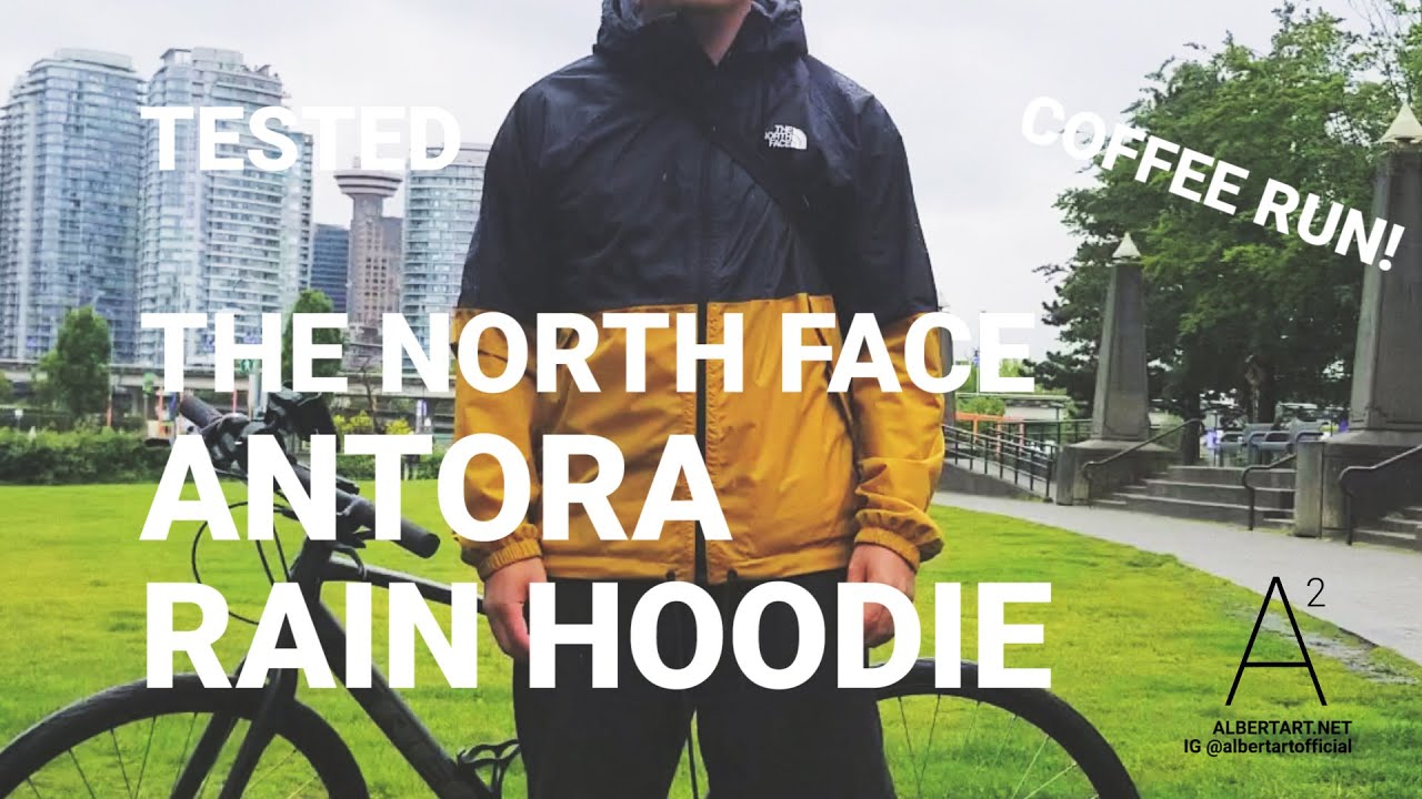 RAIN TEST! THE NORTH FACE ANTORA RAIN HOODIE DRYVENT JACKET #thenorthface #cycling #review #fit