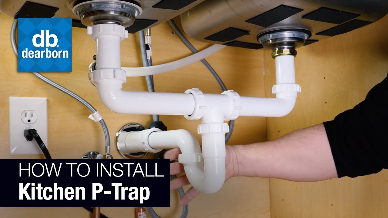 kitchen sink p trap with dishwasher connection